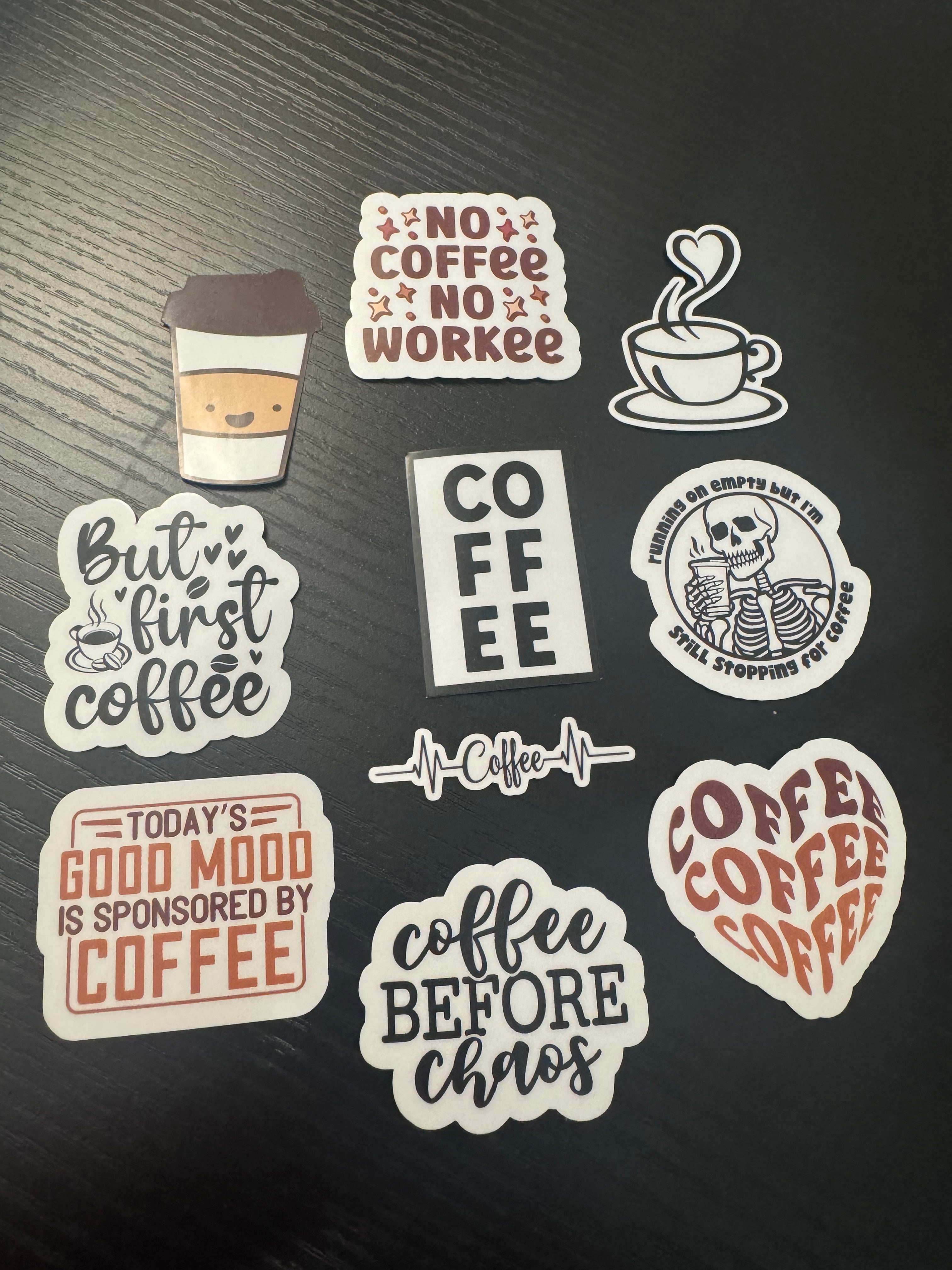 2" Coffee Sticker Pack