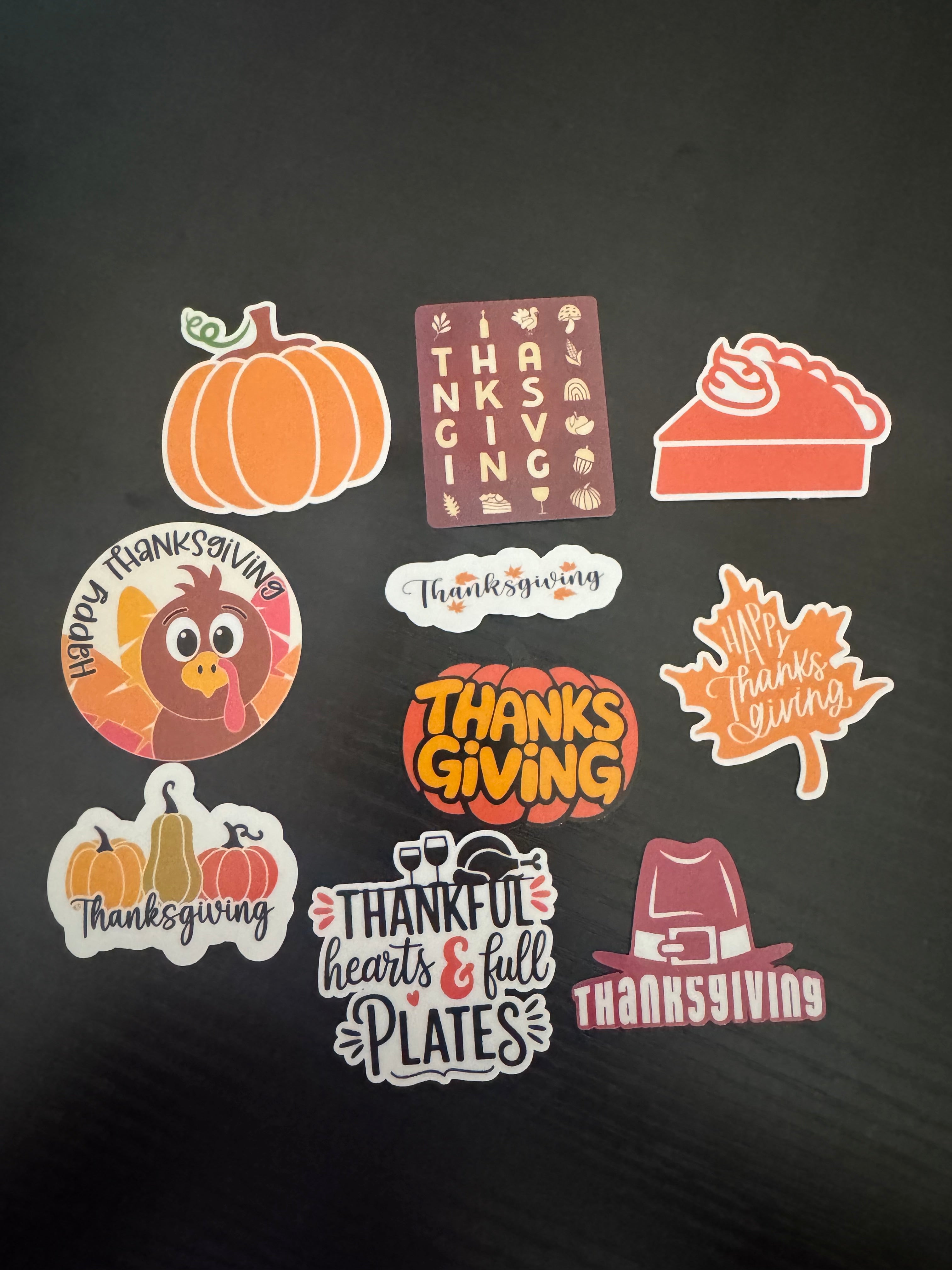 2" Thanksgiving Sticker Pack